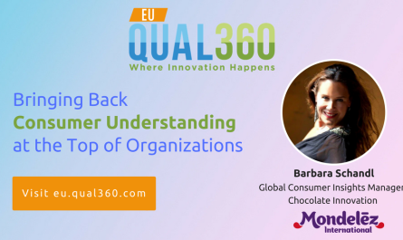 Barbara of Mondelez at QUAL360 Europe 2018