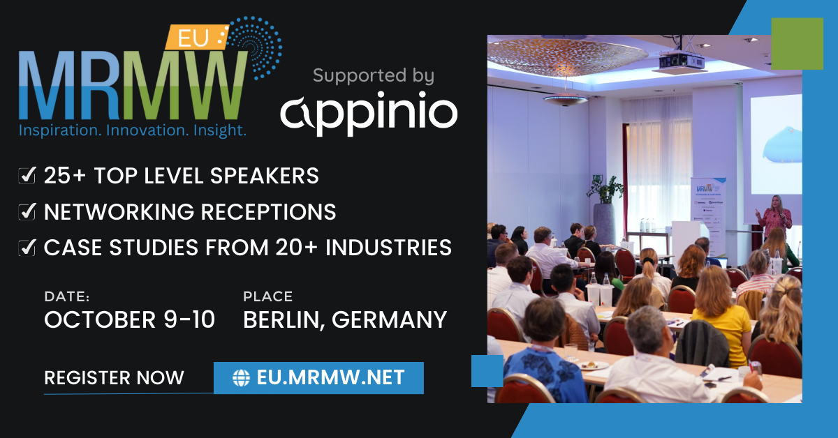 Hear more about foresight, AI and the latest market research tech at MRMW.