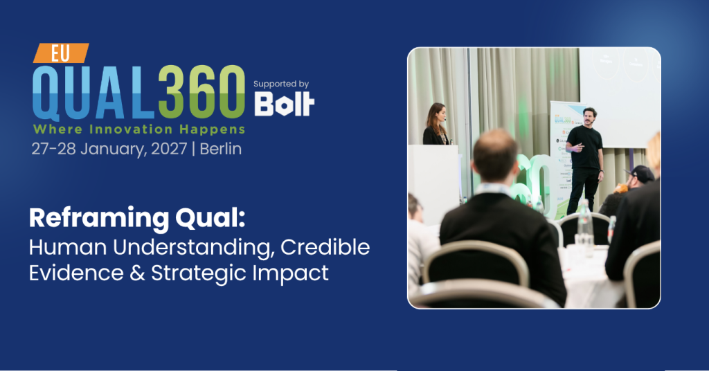 QUAL360 Europe 2027 conference banner inviting readers to the Berlin event, 27–28 January 2027