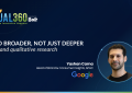 Yashan Cama of Google discussing AI in qualitative research at QUAL360 APAC 2026