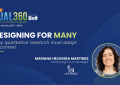 QUAL360 Europe 2027 interview banner about qualitative research in healthcare featuring Mariana Helguera Martinez